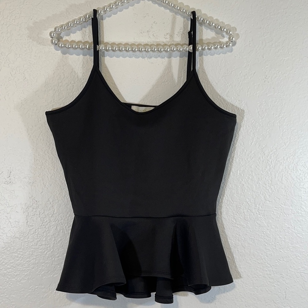 Nicki Minaj Black Peplum Blouse Size XL